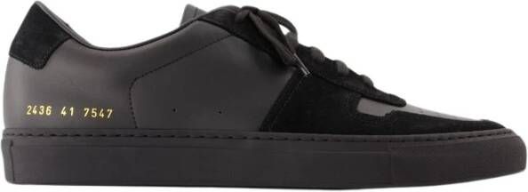 Common Projects Zwarte Leren Sneakers Ronde Neus Black Heren