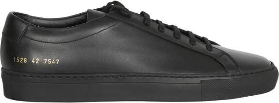 Common Projects Zwarte Leren Sneakers Stijlvol Ontwerp Black Heren