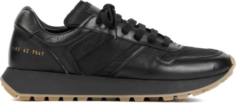 Common Projects Zwarte Leren Track 76 Sneakers Black Heren