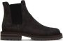 Common Projects Zwarte suède Chelsea laarzen met gouden zijdetail Black Heren - Thumbnail 1