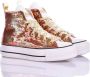 Converse Aangepaste Platform Sneakers Beige Geel Bruin Brown Dames - Thumbnail 1