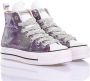 Converse Aangepaste Zilver Violet Platform Sneakers Multicolor Dames - Thumbnail 1