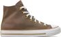 Converse Taupe Herringbone High Top Sneakers Beige Dames - Thumbnail 5