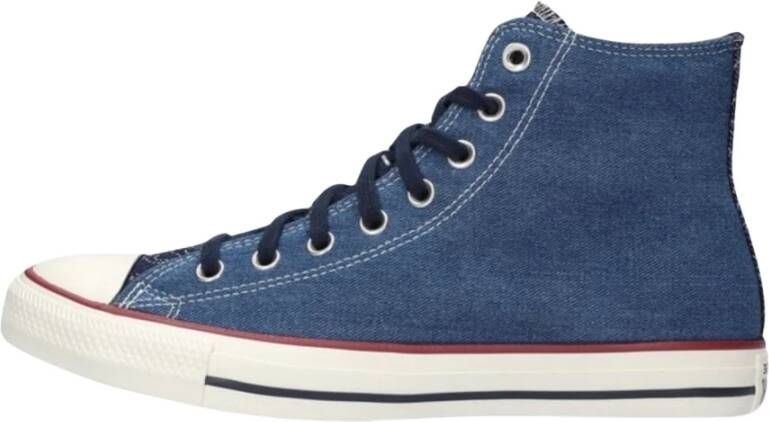 Converse Blauwe Denim Hoge Sneakers Blue