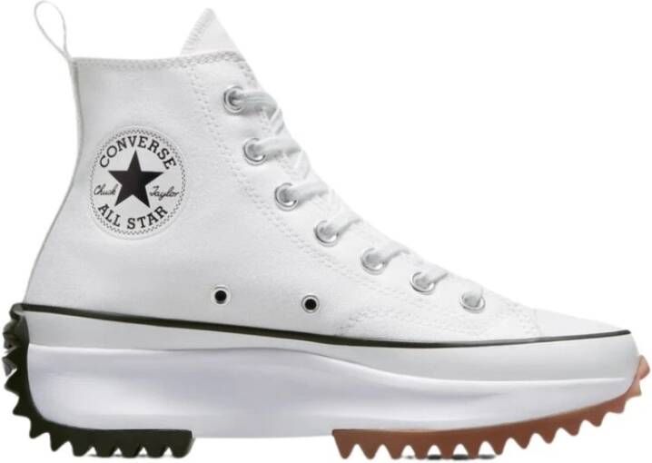 Converse Boho Gehaakte Hoge Top Platform Sneakers White