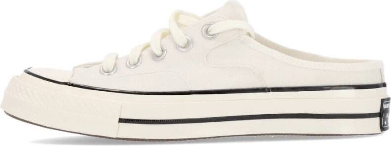 Converse Canvas Mule Sneakers met Vetersluiting Beige Dames