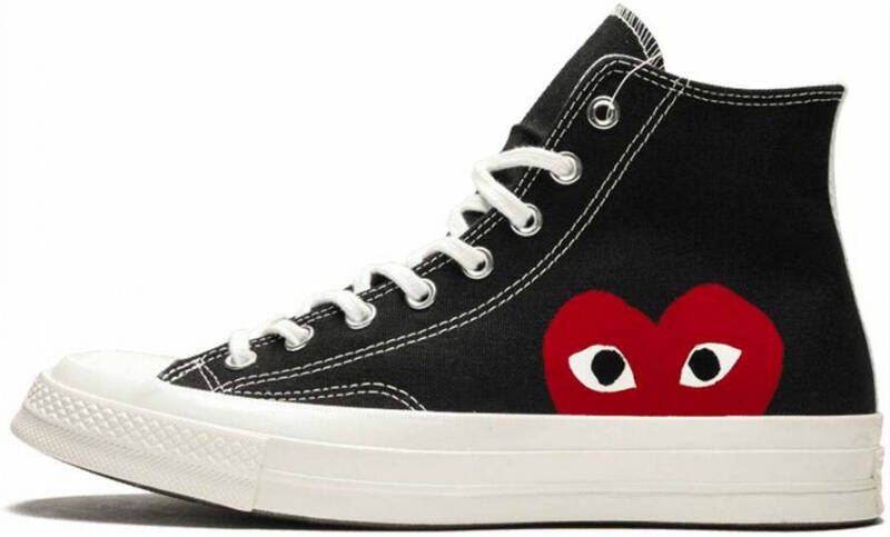 Comme des Garçons Play Zwarte Canvas Chuck Taylor 70 High-Top Sneakers Zwart Unisex