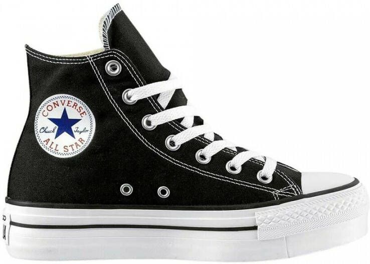 Converse zwart platform sale