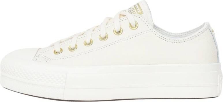 Converse Gouden Platform Sneakers Chuck Taylor All Star White Dames