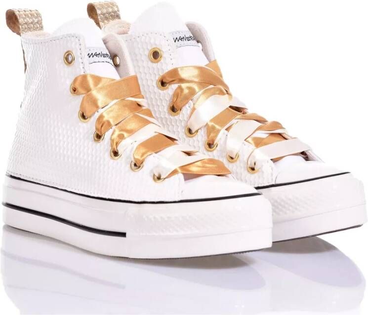 Converse Handgemaakte Wit Goud Sneakers White Dames