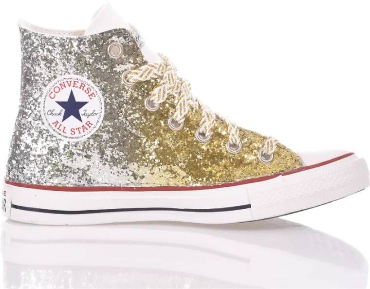 Converse Handgemaakte Zilveren Gouden Sneakers voor Vrouwen Yellow Dames