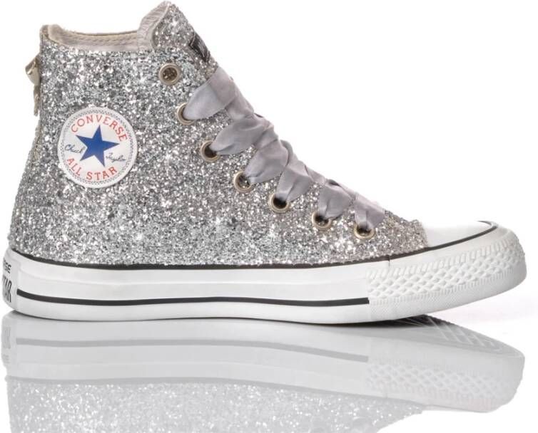 Converse Handgemaakte Zilveren Sneakers voor Vrouwen Gray Dames