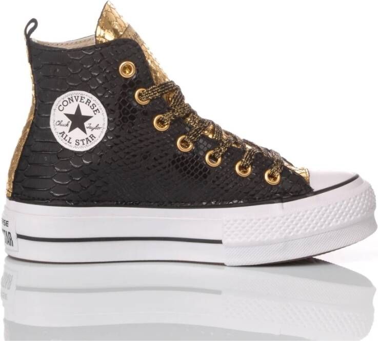 Converse Handgemaakte Zwart Goud Sneakers Black Dames