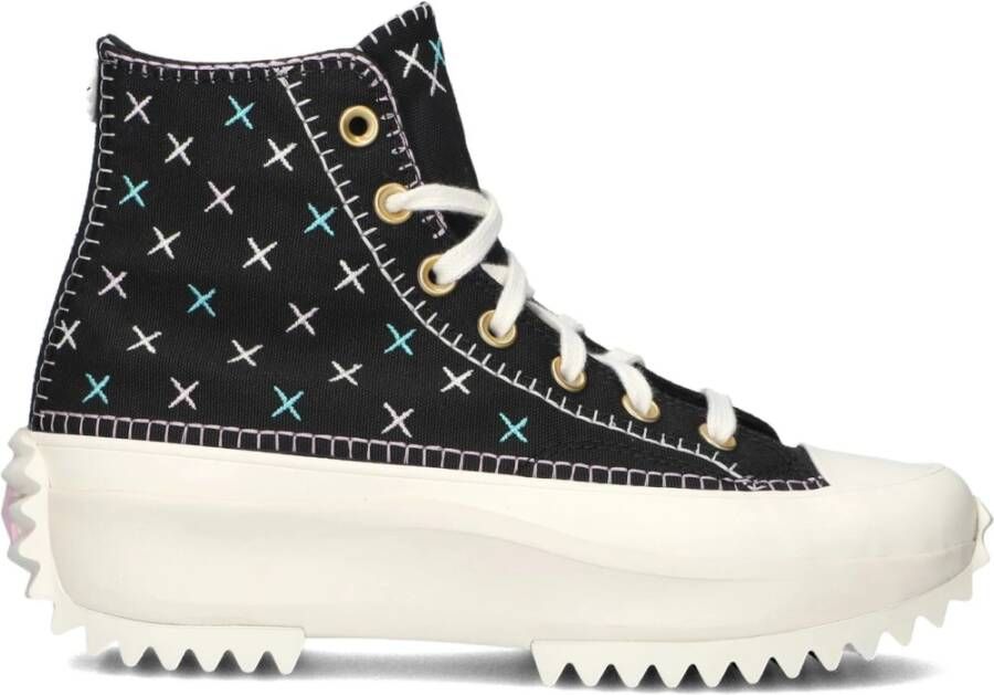 Converse Hoge Platform Sneakers Met Stiksels Black Dames