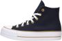 Converse Hoge Top Lift Platform Sneakers Blue Dames - Thumbnail 7