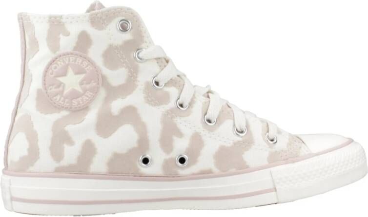 Converse Hoge Top Sneakers in Zwart Beige Dames