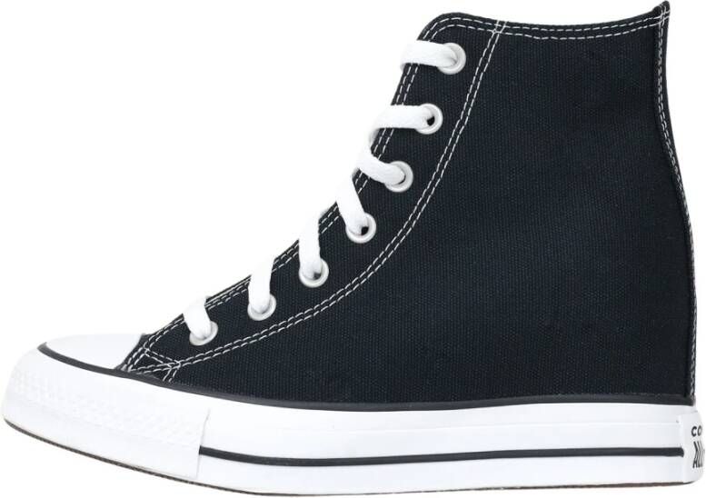 Converse Zwarte wedge sneakers voor vrouwen Black Dames