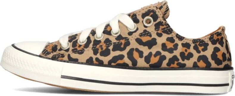 Converse Luipaardprint Lage Top Sneakers Black Dames