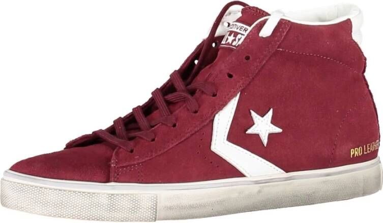 Converse Rode Sportieve Veterschoenen met Contrasterende Zool Red