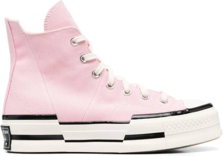 Converse Roze Hi-Top Sneakers Logo Rubberen Zool Pink Dames