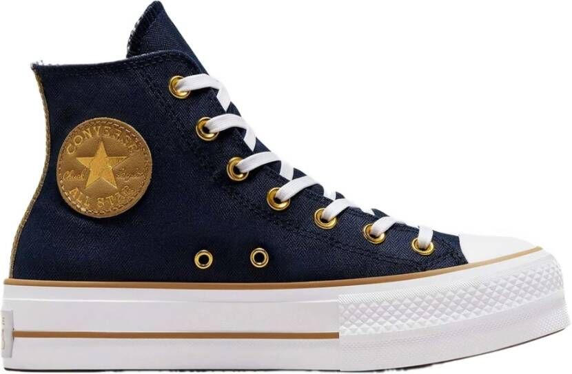 Converse Hoge Top Lift Platform Sneakers Blue Dames