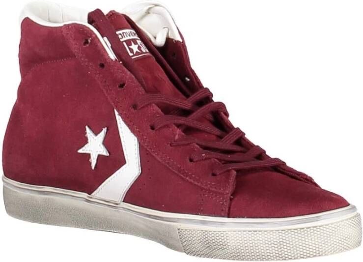 Converse Rode Sportieve Veterschoenen met Contrasterende Zool Red