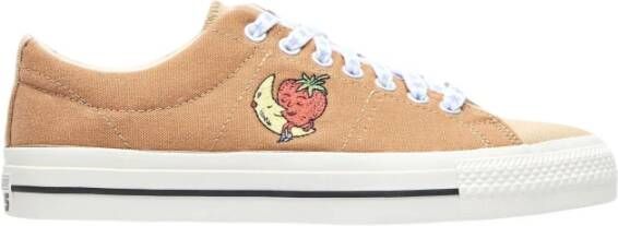 Converse Ster Canvas Sneakers met Logo Prints Brown Heren