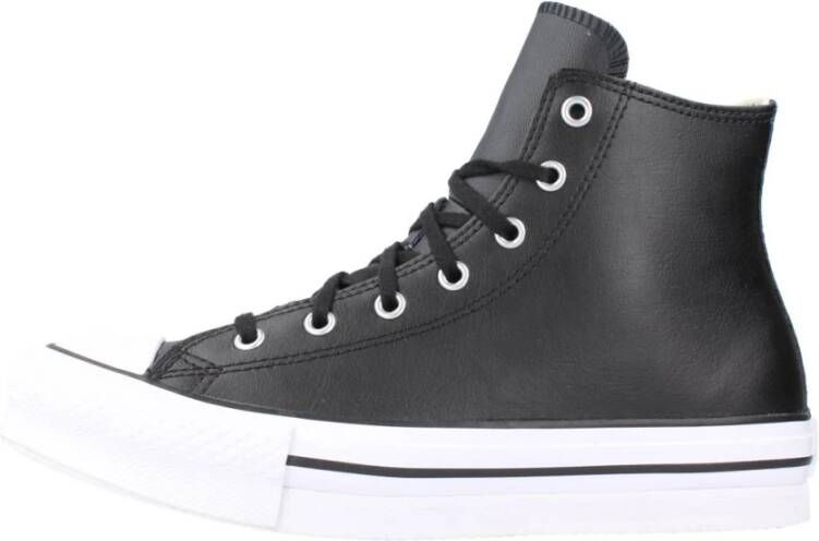 Converse Chuck Taylor All Star Eva Lift Leather in zwart formaten: 38.5