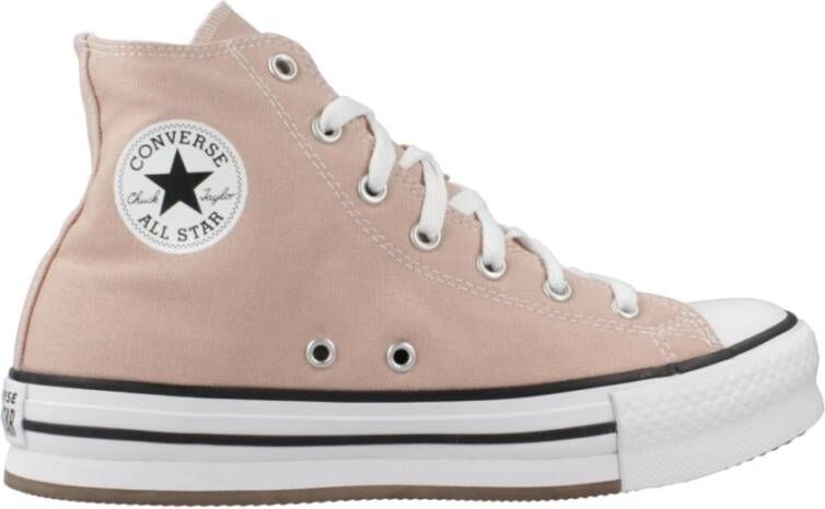 Converse Verhoogde Stoffige High-Top Sneakers Pink Dames