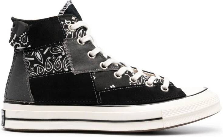 Converse Zwarte Chuck 70 Patchwork High-Top Sneakers Zwart Heren