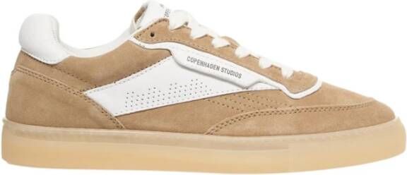 Copenhagen Shoes Beige Leren Sneakers met Uniek Hiel Detail Beige Dames