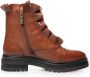 Copenhagen Shoes Cognac leren laars met gouden rits Brown Dames - Thumbnail 1