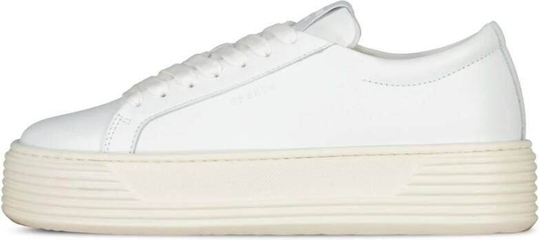 Copenhagen Shoes Handgemaakte leren platformsneakers White Dames