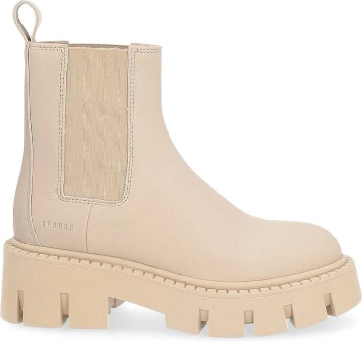 Copenhagen Shoes Leren Chelsea Boot in Natuur Beige Dames