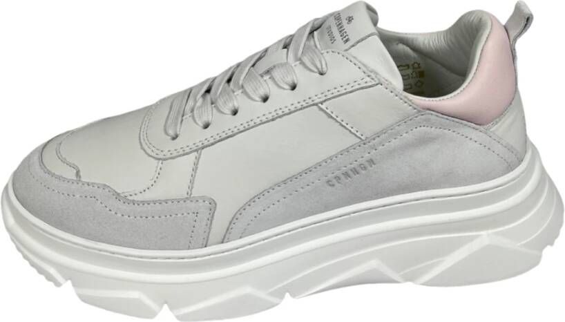 Copenhagen Shoes Leren Mix Sneakers Off White Rose White Dames