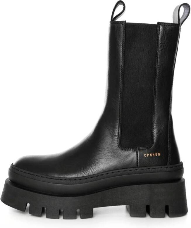 Copenhagen Shoes Stijlvolle Chelsea Boots met plateauzool Black Dames