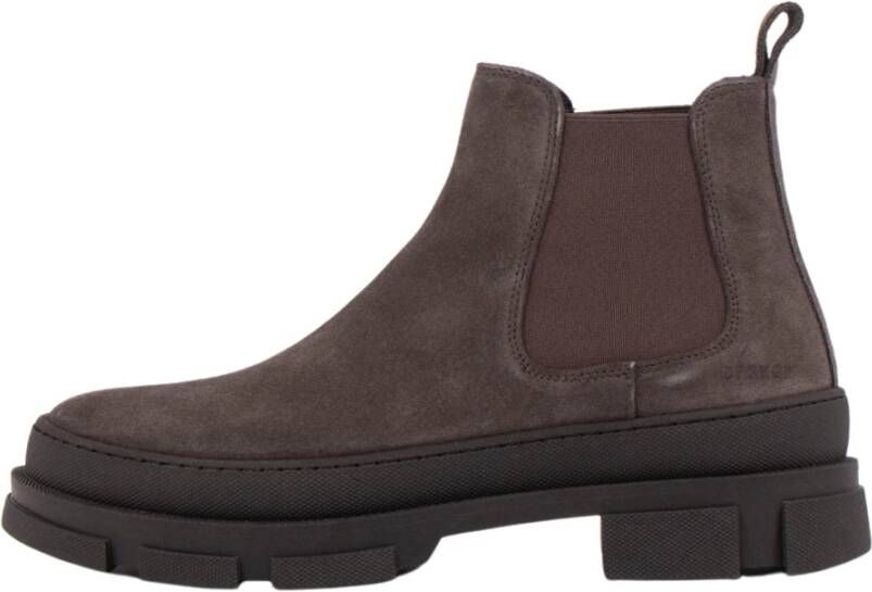 Copenhagen Shoes Suede Chelsea Boot Brown Heren