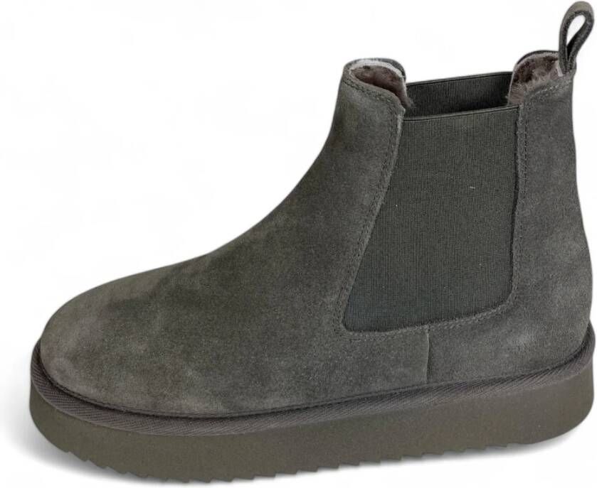 Copenhagen Shoes Suède Chelsea Boots Black Heren