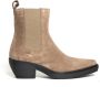 Copenhagen Shoes Taupe Suede Texaanse Enkellaarzen Beige Dames - Thumbnail 1