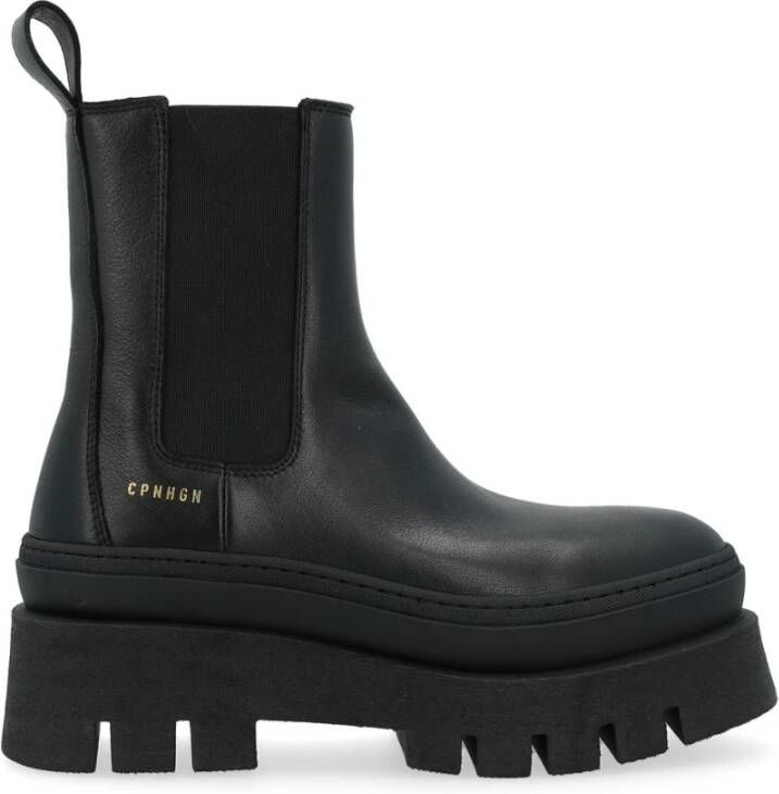 Copenhagen Shoes Zwarte Leren Chelsea Boot Black Dames