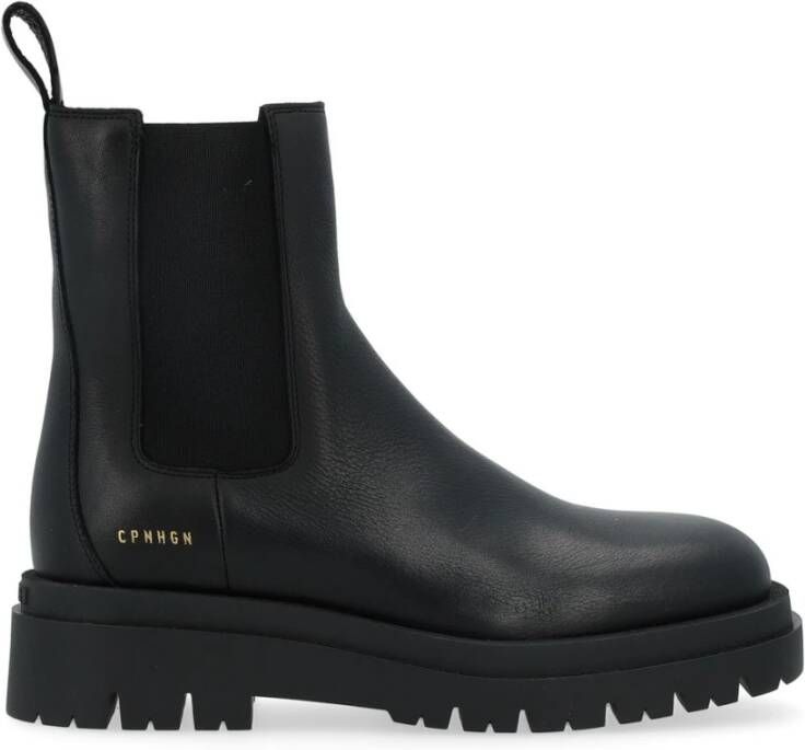 Copenhagen Shoes Zwarte Leren Chelsea Boot Black Dames