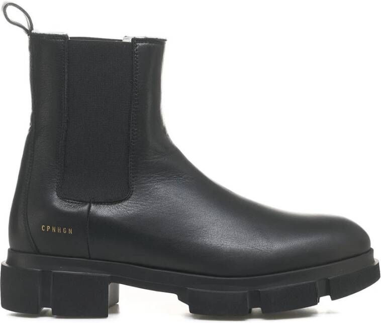 Copenhagen Shoes Zwarte Leren Chelsea Laarzen Elegante Stijl Black Dames