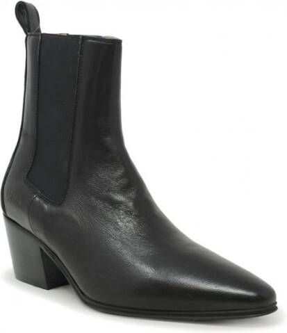 Copenhagen Shoes Zwarte Leren Enkellaarzen Black Dames