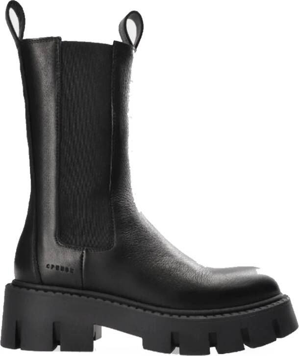 Copenhagen Shoes Zwarte Leren Enkellaarzen Black Dames