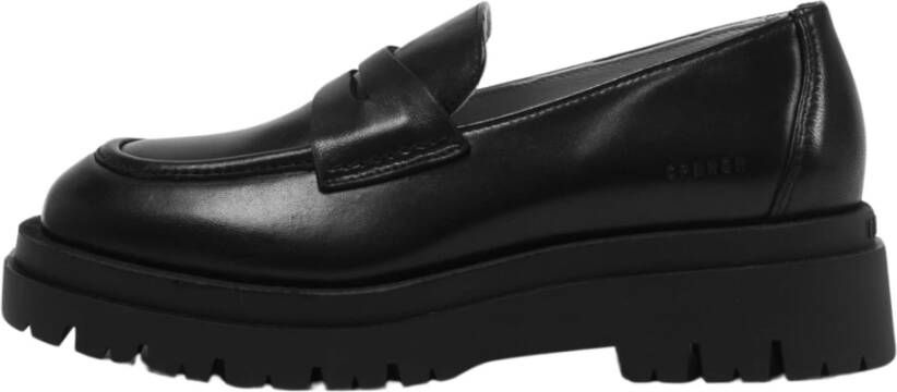 Copenhagen Shoes Zwarte Leren Slof Geborsteld Model Black Dames