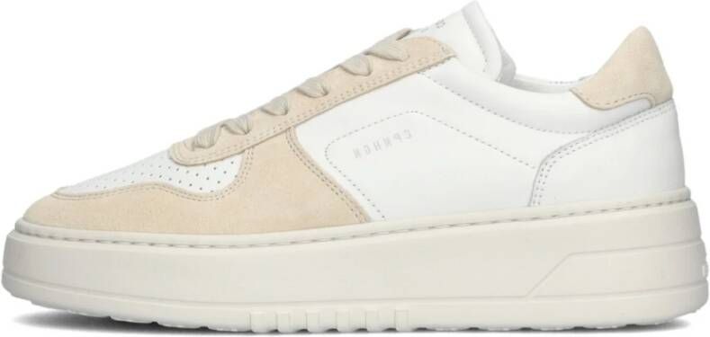 Copenhagen Studios Beige Suède Lage Sneakers White Dames