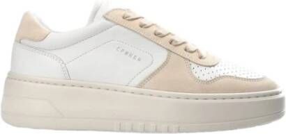 Copenhagen Studios Crèmekleurige ronde sneakers met reliëflogo Beige Dames