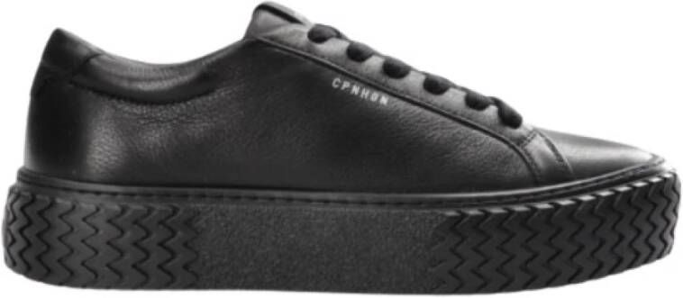 Copenhagen Studios Leren Lage Top Geborduurde Sneakers Black Dames