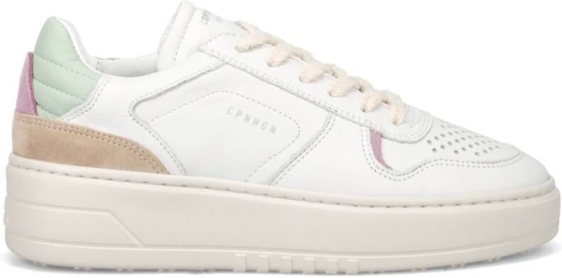 Copenhagen Studios Minimalistische Leren Sneakers met Retrodetails White Dames