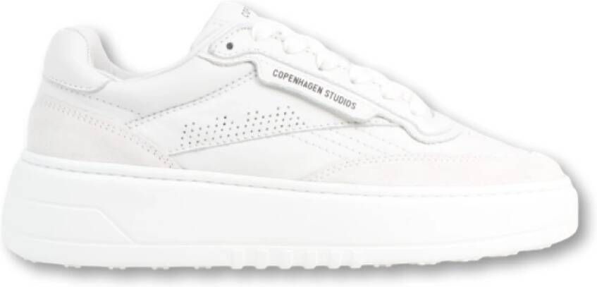 Copenhagen Studios Retro leren mix sneakers White Dames